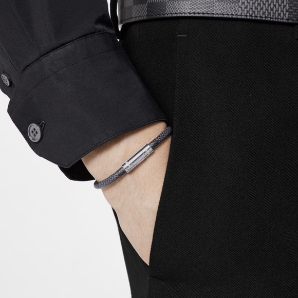 SOLD Louis Vuitton Damier Graphite Keep It Bracelet - Picture 3 of 7